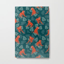 Monkey Forest Metal Print | Animal, Leaves, Bali, Funny, Monkey, Pattern, Critter, Ape, Fauna, Tropical 