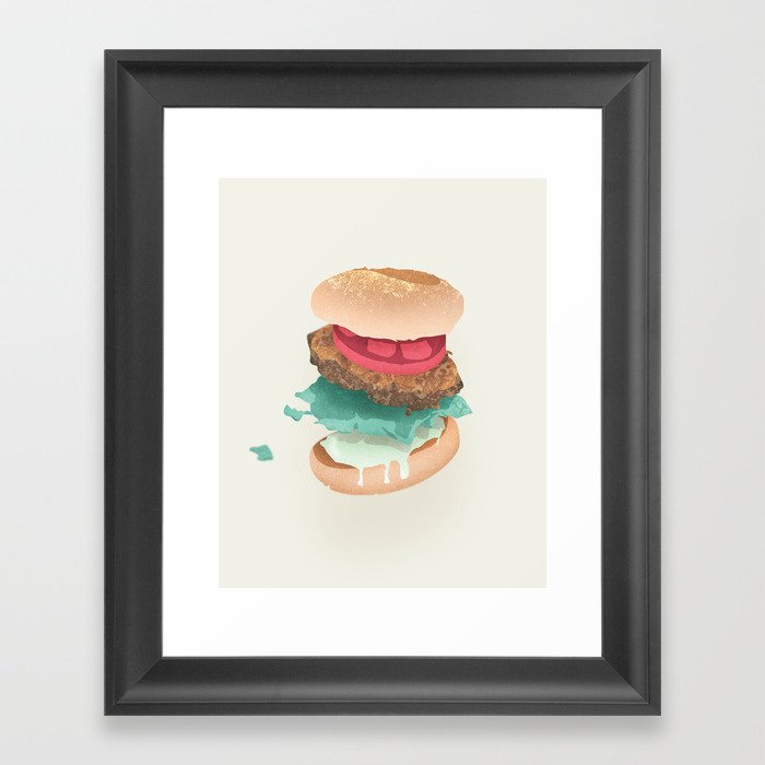 Burger Porn Framed Art Print