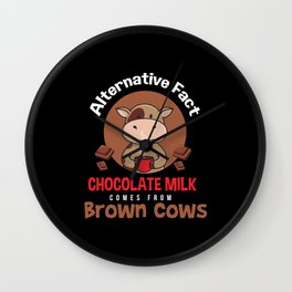 Chocolate Milk Brown Cows Chocolate Wall Clock