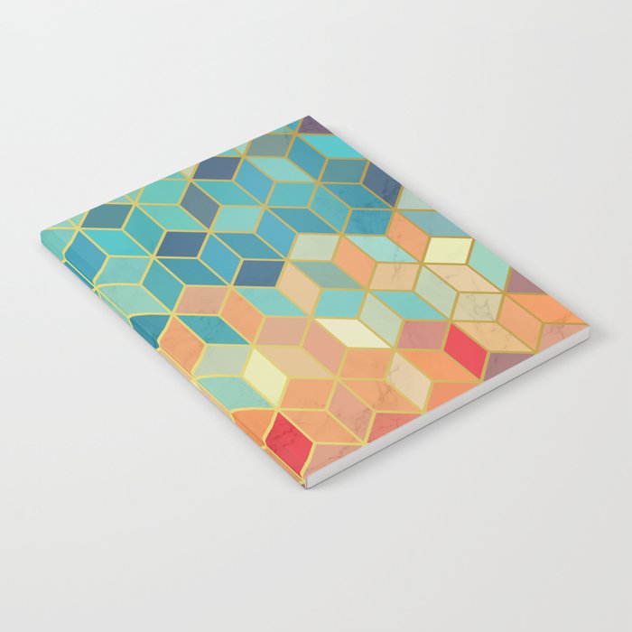 colorful squares with gold friendly colors and marble texture