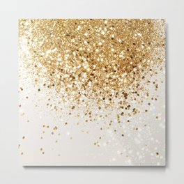 Sparkling Gold Glitter Glam #2 (Faux Glitter) #shiny #decor #art #society6 Metal Print