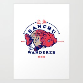 Ranchu Gold Fish Wanderer Art Print