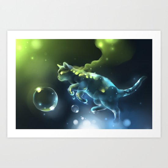 Aqua Apparition Art Print