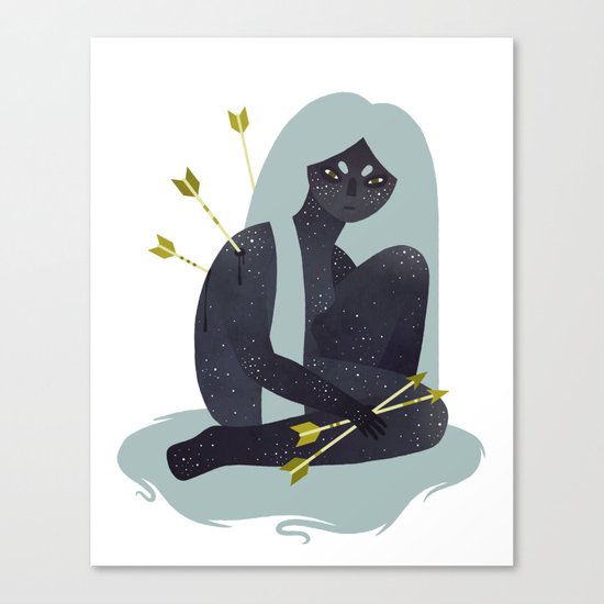 Space Girl 3 Canvas Print