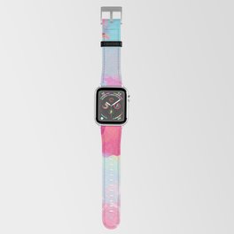 Colorful Abstract - pink and blue pattern Apple Watch Band
