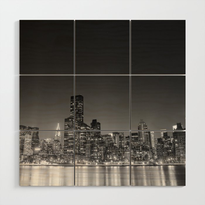 Nyc Skyline Wood Wall Art By Newyorkphotography Society6