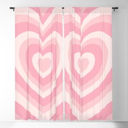 Pink Love Hearts  Blackout Curtain