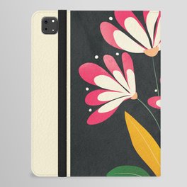 Mid-Century Abstract Flowers 06 iPad Folio Case