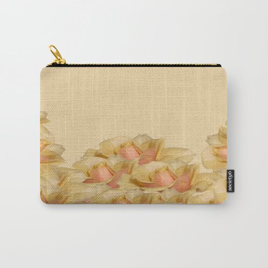 Peach Rose Delight Carry-All Pouch
