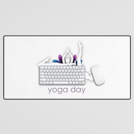 Yoga meditation Chakra or aura colors ayurvedic wellness	 Desk Mat