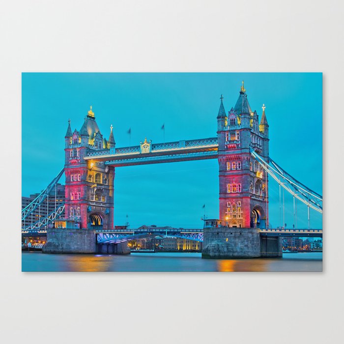 London Tower Bridge Lights (Color) Canvas Print