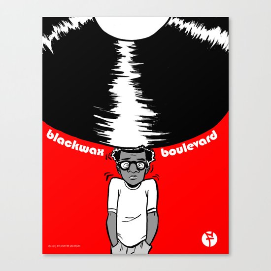 Blackwax Boulevard Poster Canvas Print