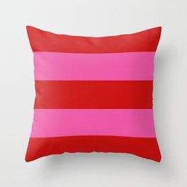 Valentines Day Wide Horizontal Stripes #2 Throw Pillow