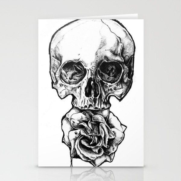 Death Grows Skull Stationery Cards