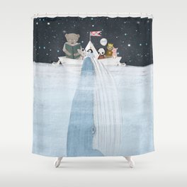a story for whale Shower Curtain