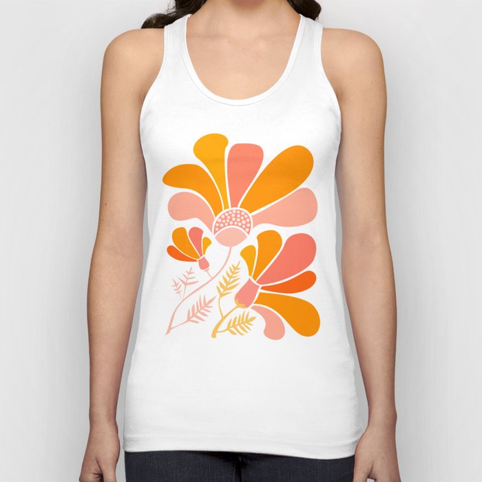 Floral Disco Party - 70s Style Wildflowers Tank Top