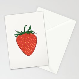 Strawberry Red Pattern Stationery Card