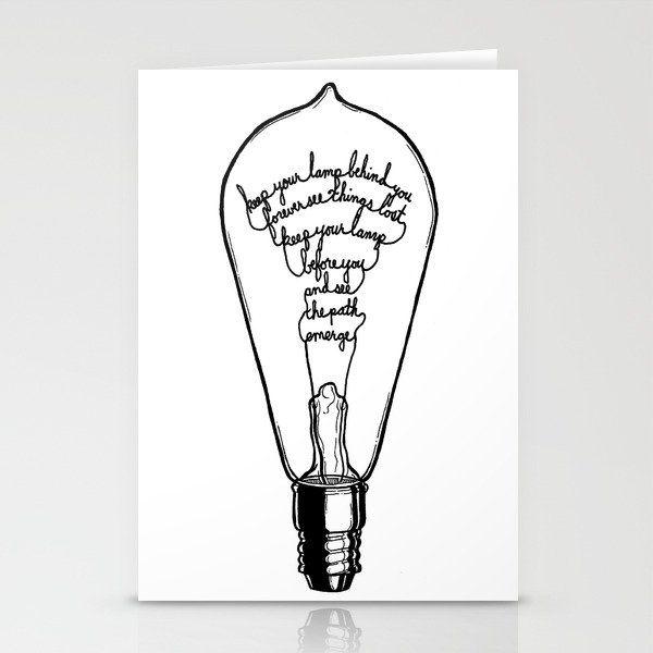 Ode to the Bulb - "keep your lamp" Stationery Cards