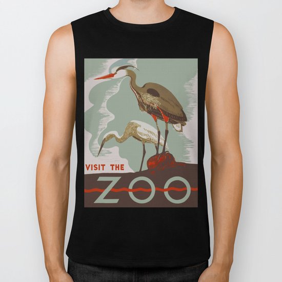Visit the Zoo - African Birds Biker Tank
