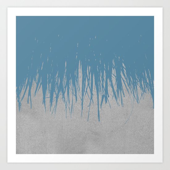 Concrete Fringe Blue Art Print