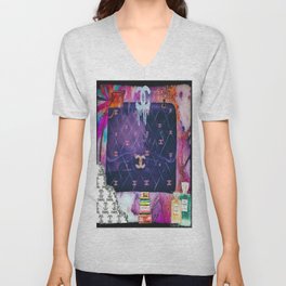 Crystal Double C Number 5 Fashion Icon Collage V Neck T Shirt