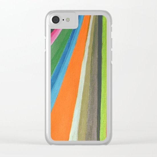 Transforming Vertical Stripes Clear iPhone Case