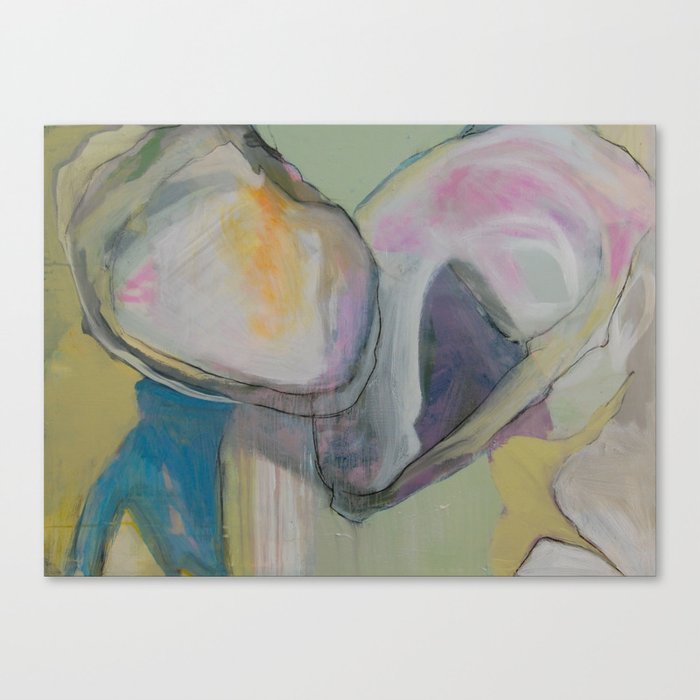 Bluepoint Oysters Abstract Painting Canvas Print By
