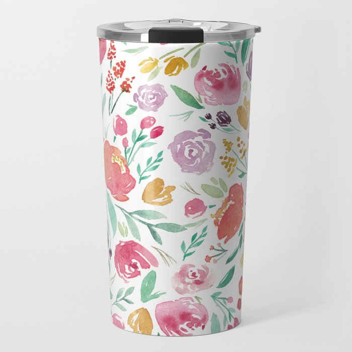 Peony Roses and Floral blooms Travel Mug