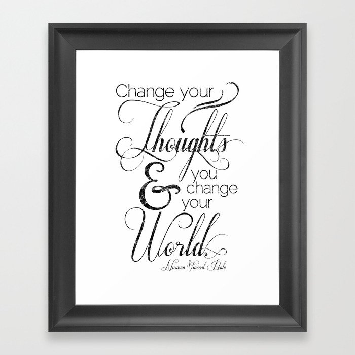Change Your Thoughts Quote Framed Art Print