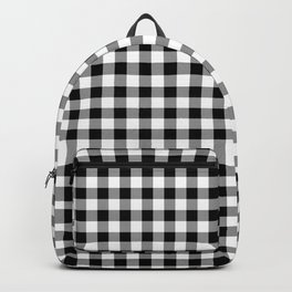 Classic Black and White Western Cowboy Buffalo Check Backpack