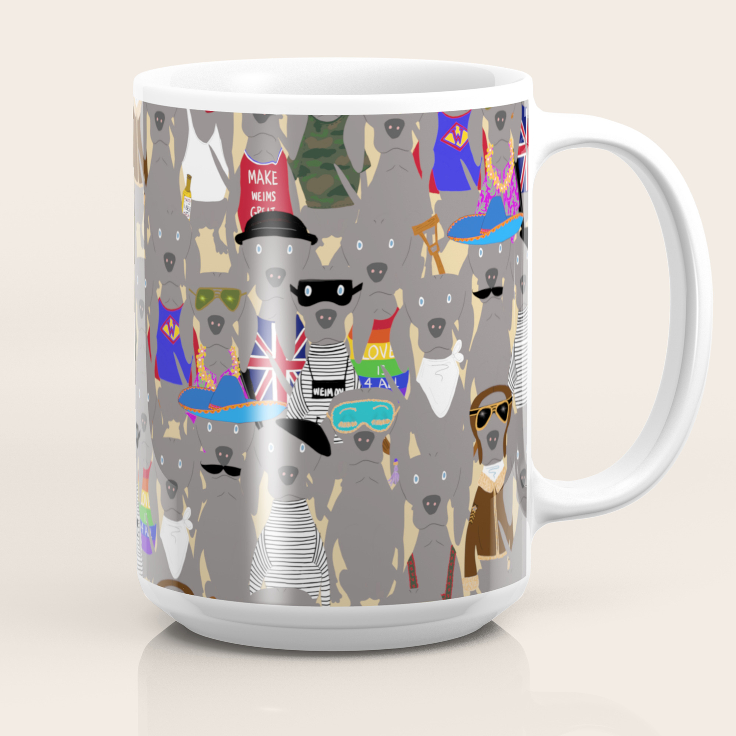 weimaraner coffee mugs