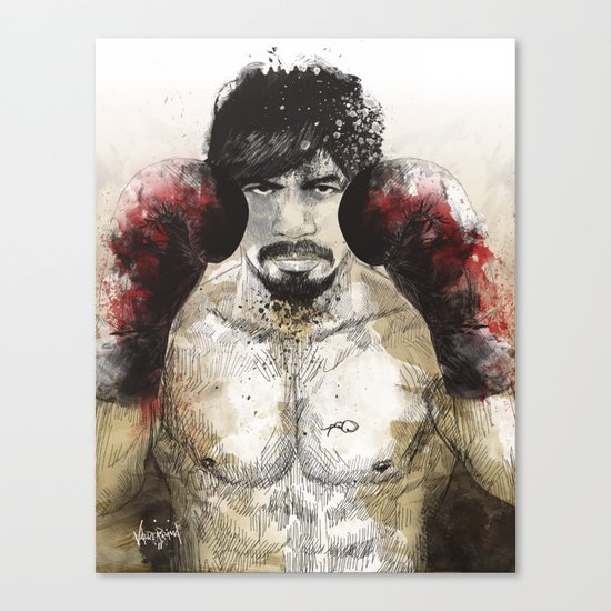 Manny Pacquiao - Bloody Gloves Canvas Print