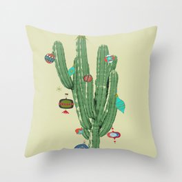 Cactus Christmas Tree 1.0 Throw Pillow