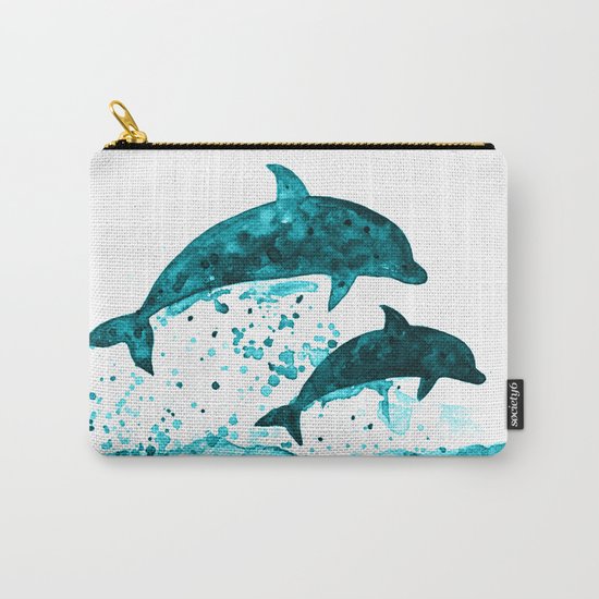 Dolphins, navy blue Carry-All Pouch