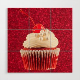 Cupcake Love | The Sparkliest Red Velvet Wood Wall Art