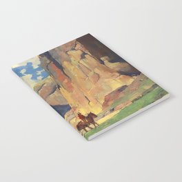 “Indians Riding Through Canyon de Chelly” by Edgar Payne Notebook