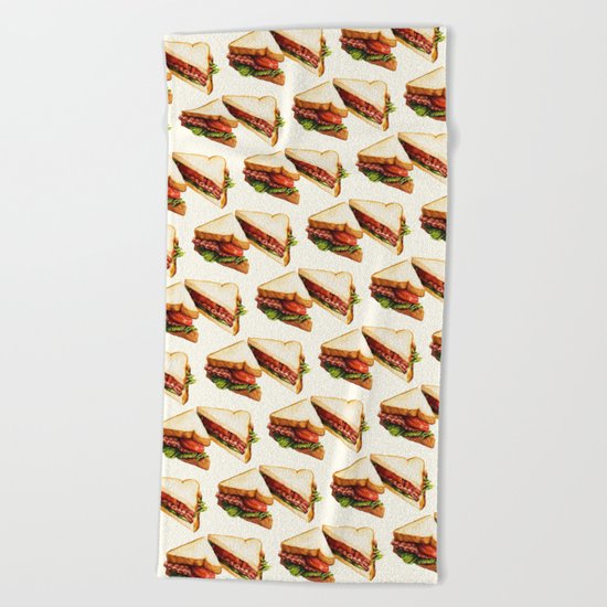 Sandwich Pattern BLT Beach Towel
