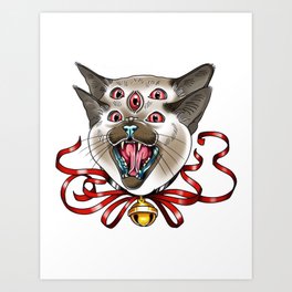 Siamese Kitty Art Print