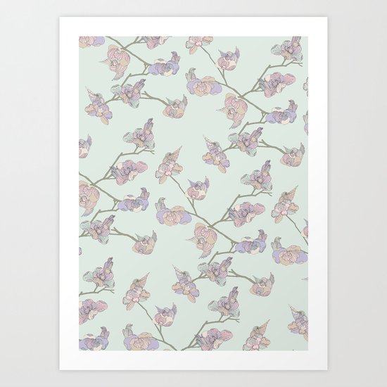 BIRDIE BIRD // Green Art Print