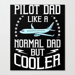 Airplane Pilot Plane Aircraft Flyer Flying Canvas Print