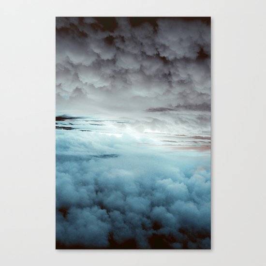 Glacier Painted Clouds Canvas Print