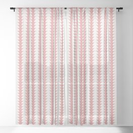Maude Pattern - Pink & White Sheer Curtain