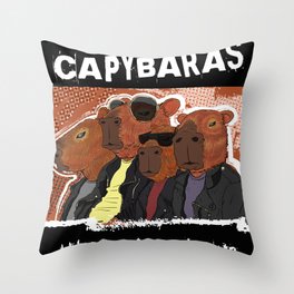 The Capybaras Throw Pillow