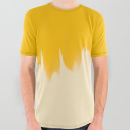 Marigold Smear on Tan All Over Graphic Tee