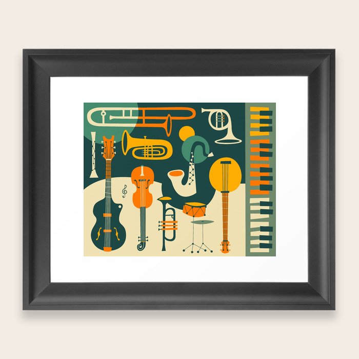 JUST JAZZ Framed Art Print by Jazzberry Blue Society6