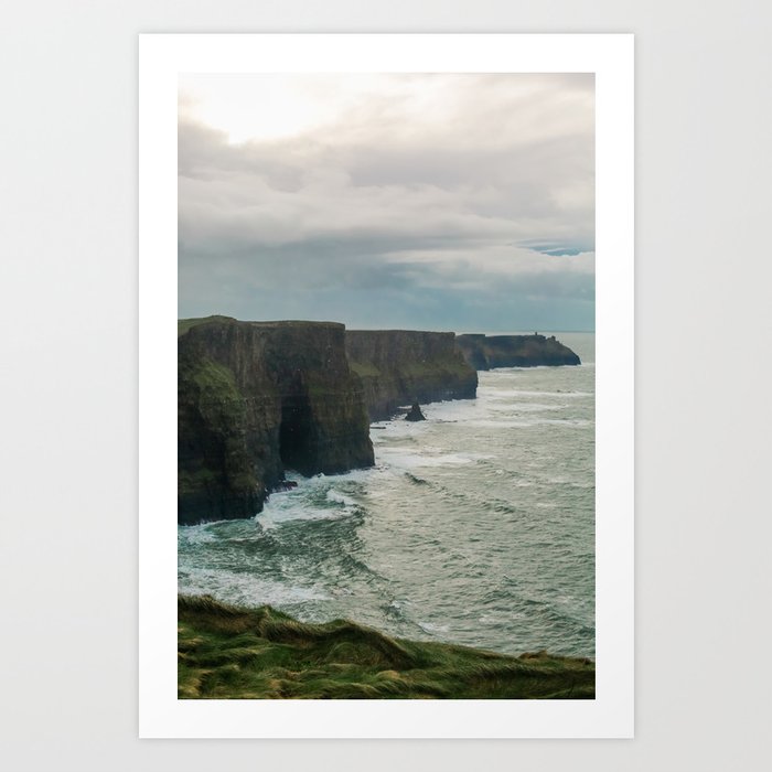Rain at The Cliffs of Moher, Ireland Art Print