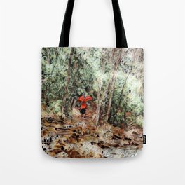 Digitally Enhanced photo of a Hiker along the trail (Cascades) Tote Bag