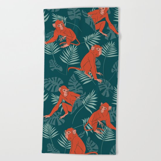Monkey Forest Beach Towel