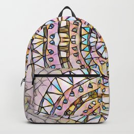 Pastel Aztec Oval Pattern Backpack