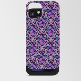 Purple Art Noveau Daffodils iPhone Card Case
